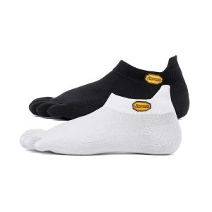 VIBRAM ATHLETIC NO SHOW PACK2 Black/White pacco 2 paia calzini 5 dita