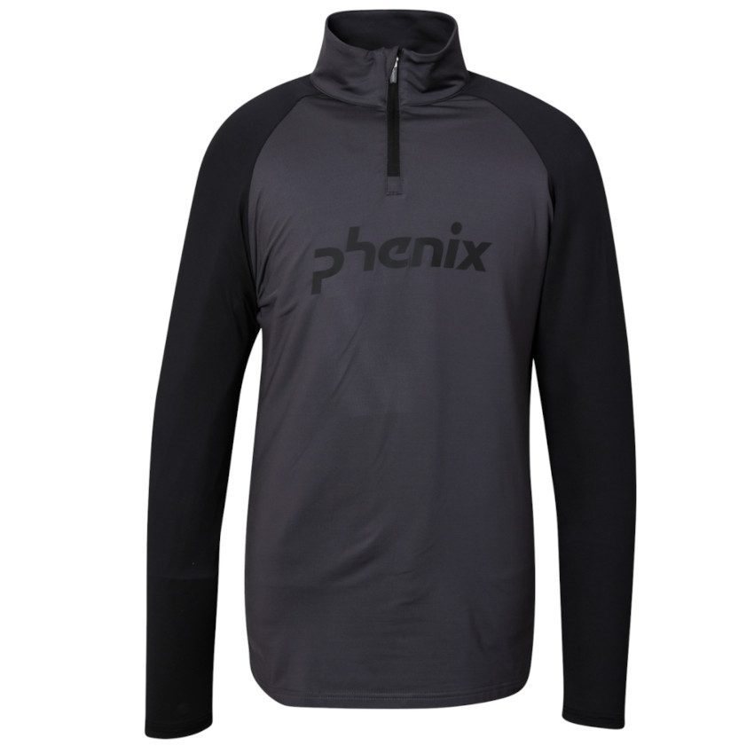 PHENIX PH LOGO INNER JACKET Charcoal Grey Sottogiacca sci mezza zip Uomo - immagine 2