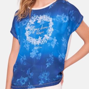 Gaudì – T-shirt con strass bianco blu