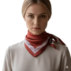 Borbonese Foulard 90x90 Lavanda/Merlot